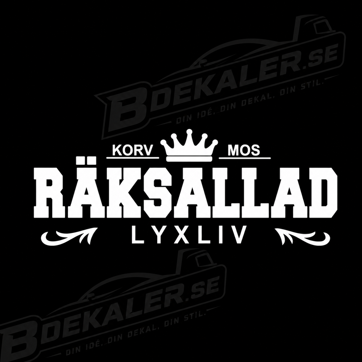 Räksallad Dekal