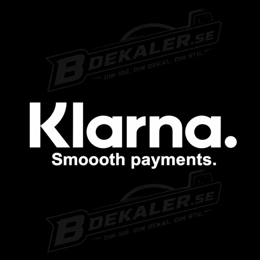 Klarna. Smoooth payments. Dekal